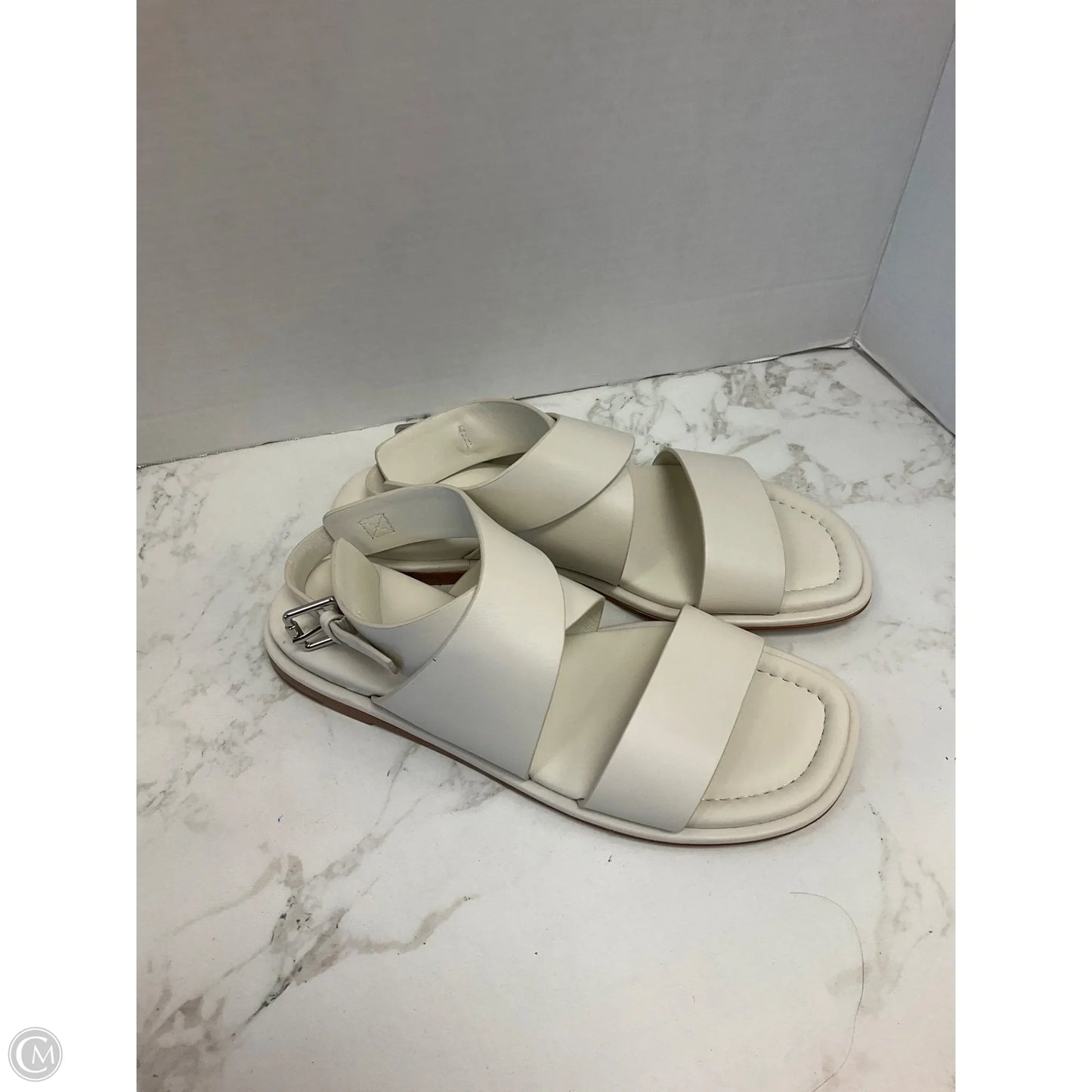 Sandals Flats By Donna Karan In Cream, Size: 8.5