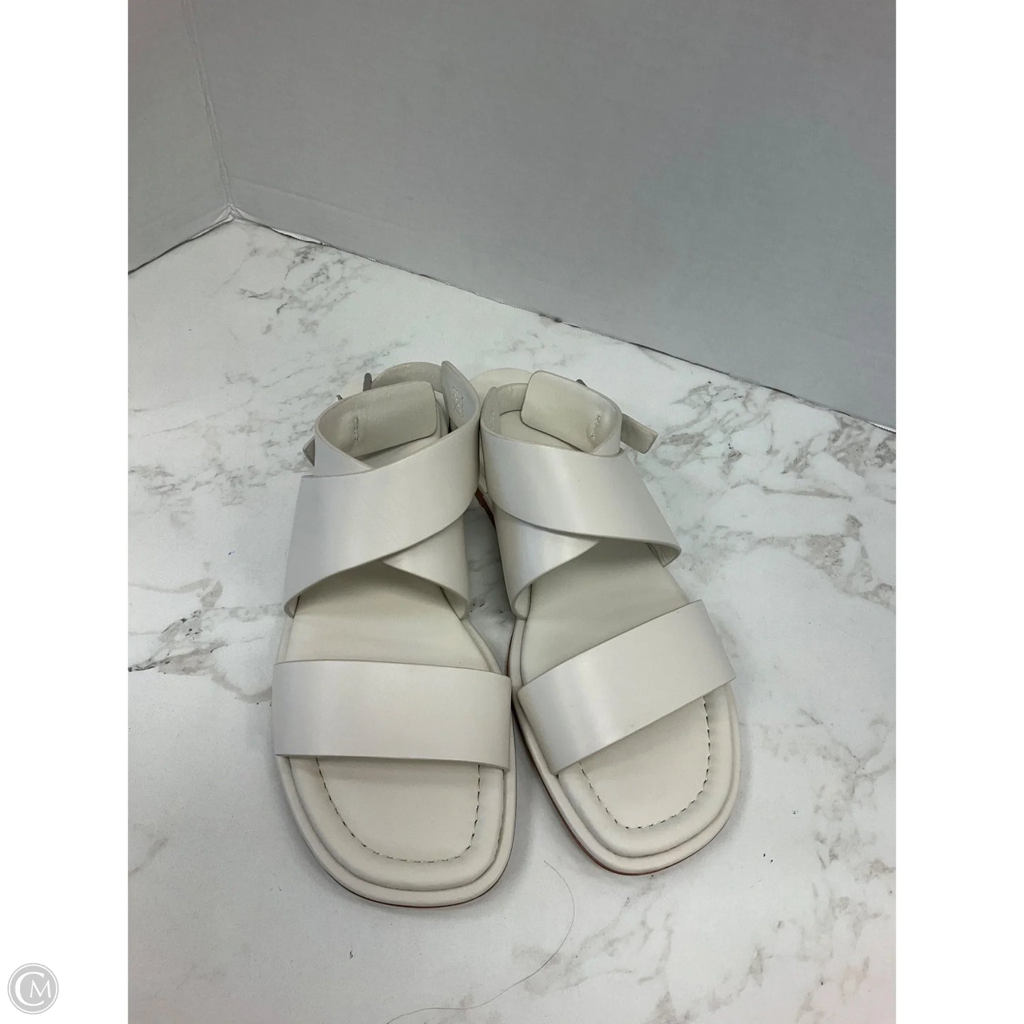 Sandals Flats By Donna Karan In Cream, Size: 8.5