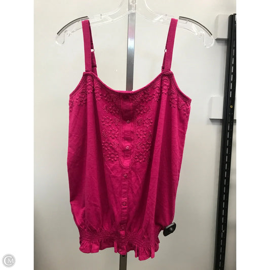 Top Sleeveless By Papaya In Pink, Size: 10