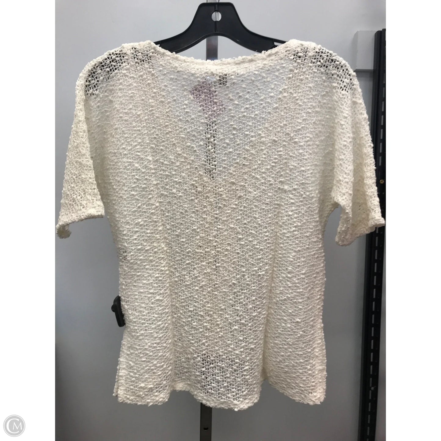 Top Short Sleeve By Jm Collections In Cream, Size: Sp
