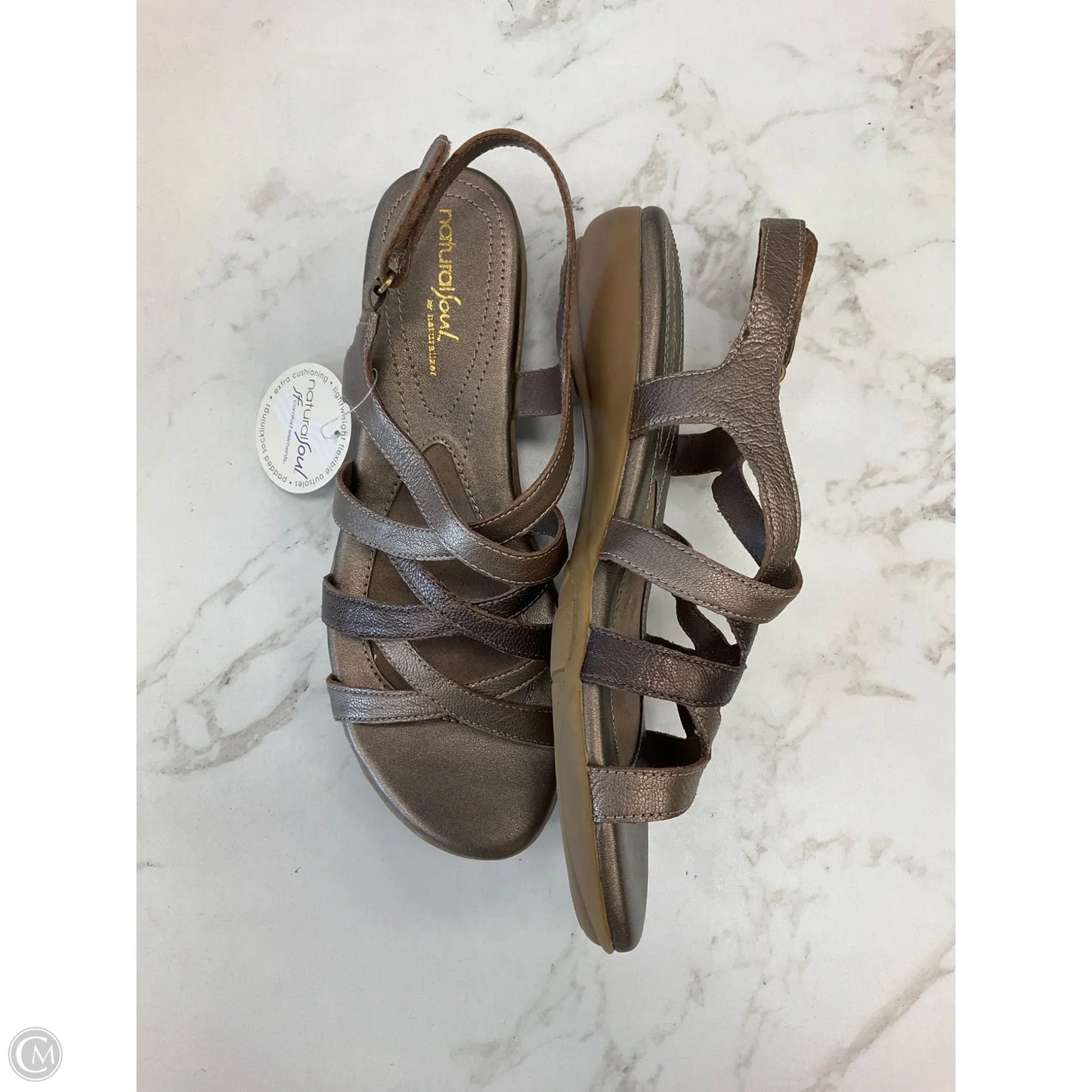 Sandals Flats By Natural Soul In Bronze, Size: 8