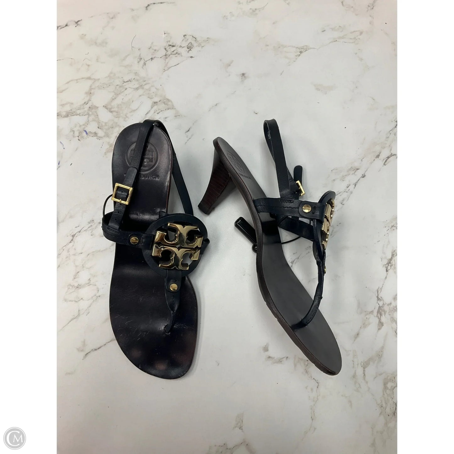 Sandals Designer By Tory Burch In Black, Size: 9.5