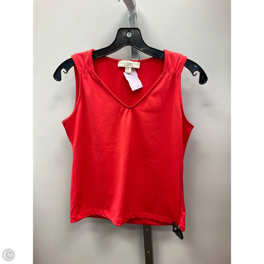 Top Sleeveless By Petite Sophisticate In Coral, Size: Sp