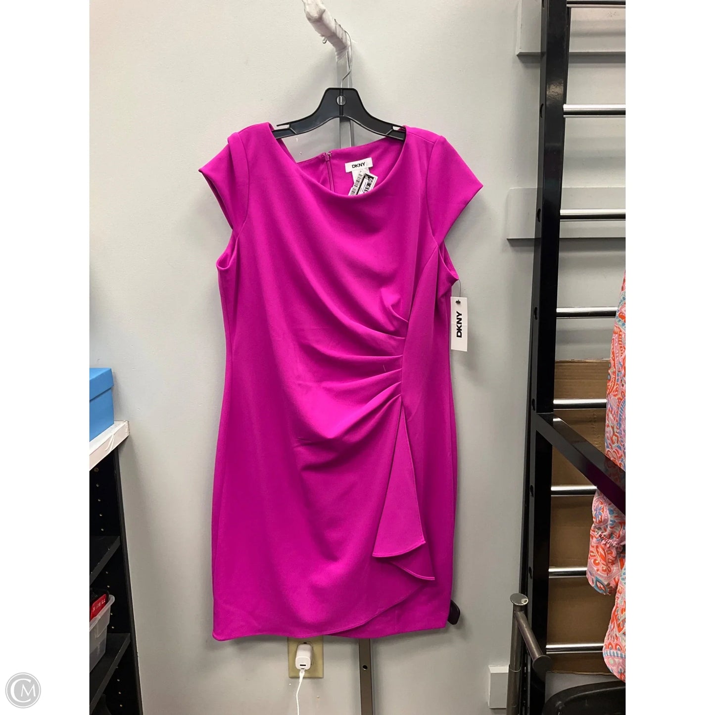 Dress Party Midi By Dkny In Pink, Size: 14