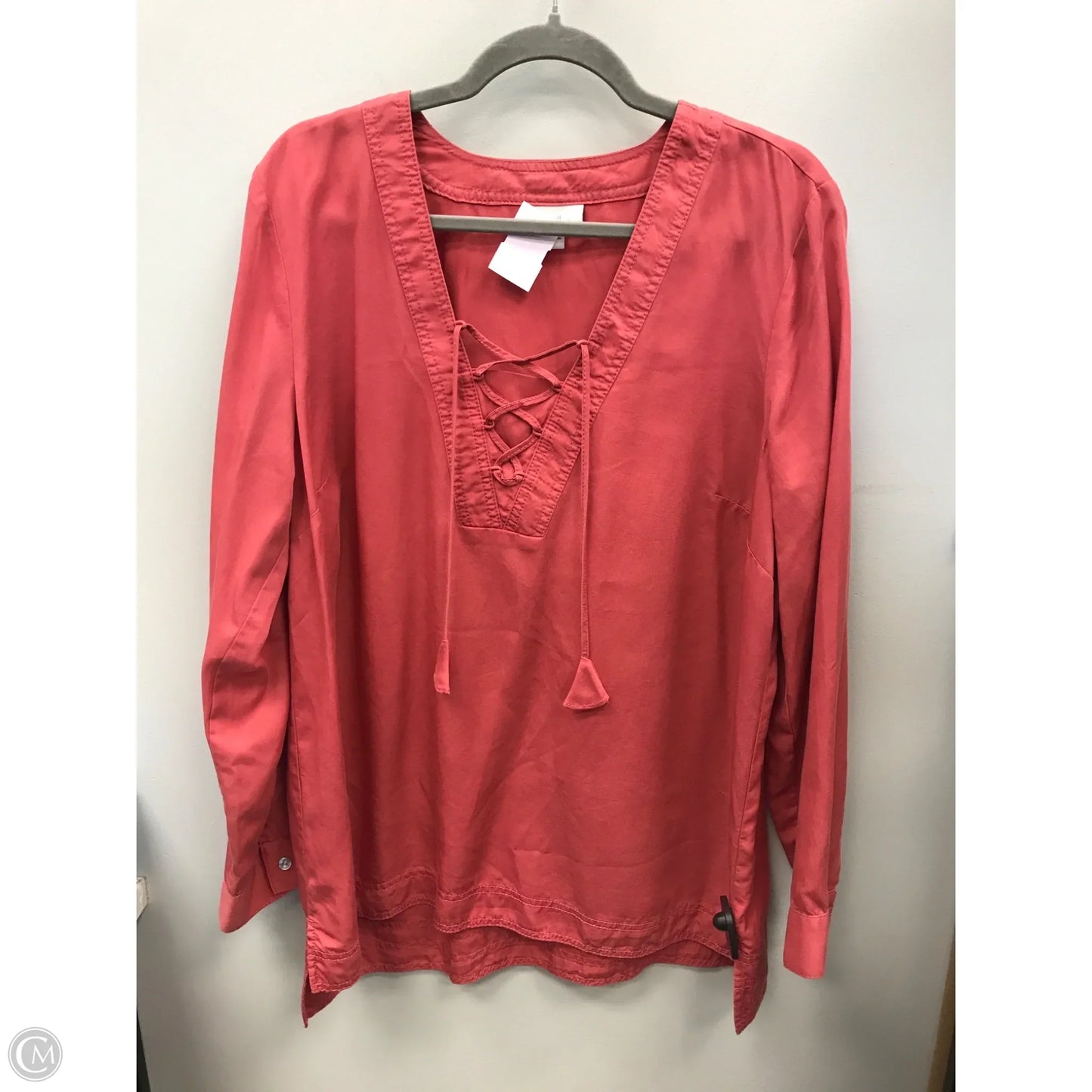 Top Long Sleeve By J. Jill In Coral, Size: L