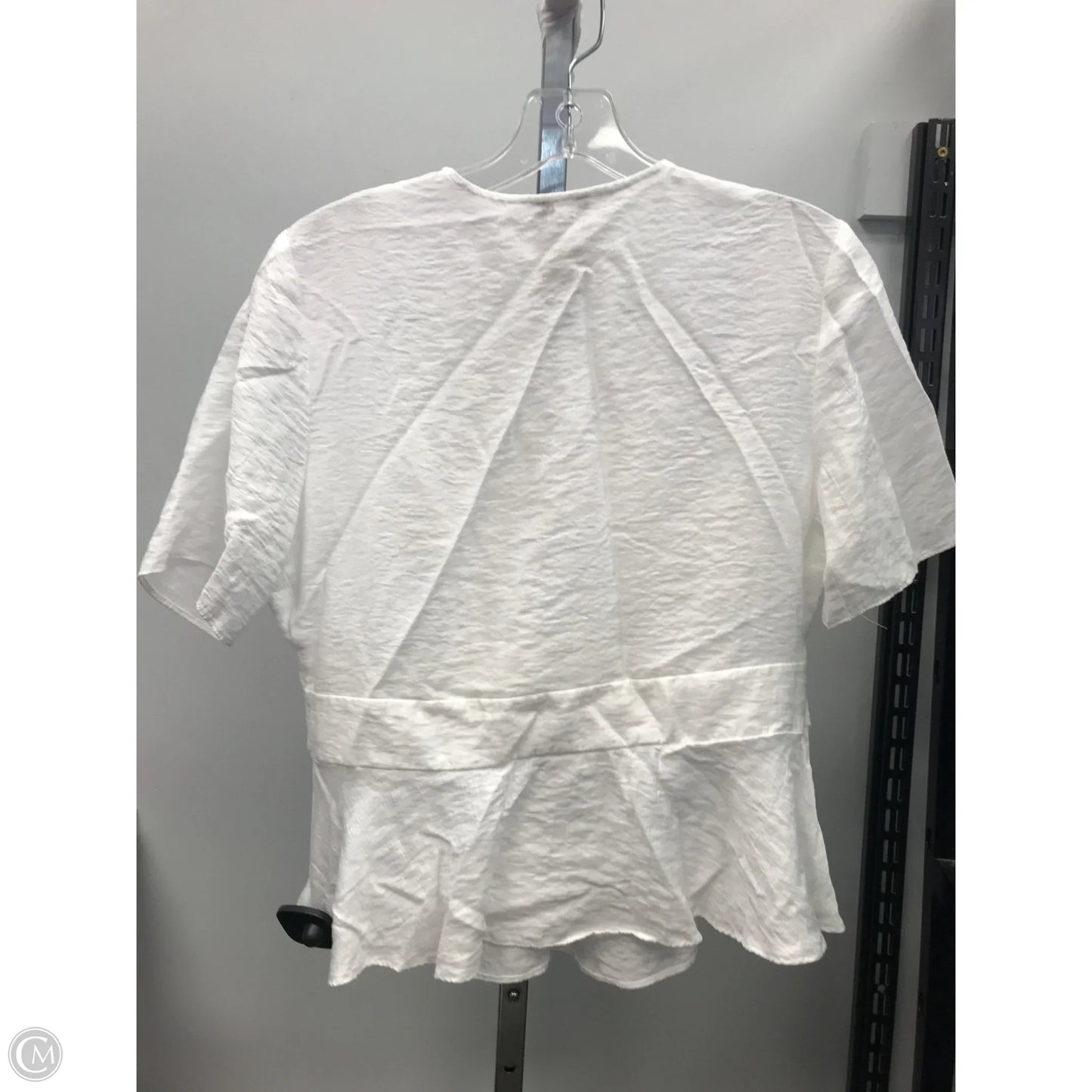 Top Short Sleeve By Express In White, Size: S