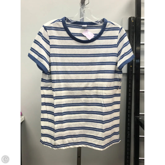 Top Short Sleeve Basic By Old Navy In Striped Pattern, Size: M