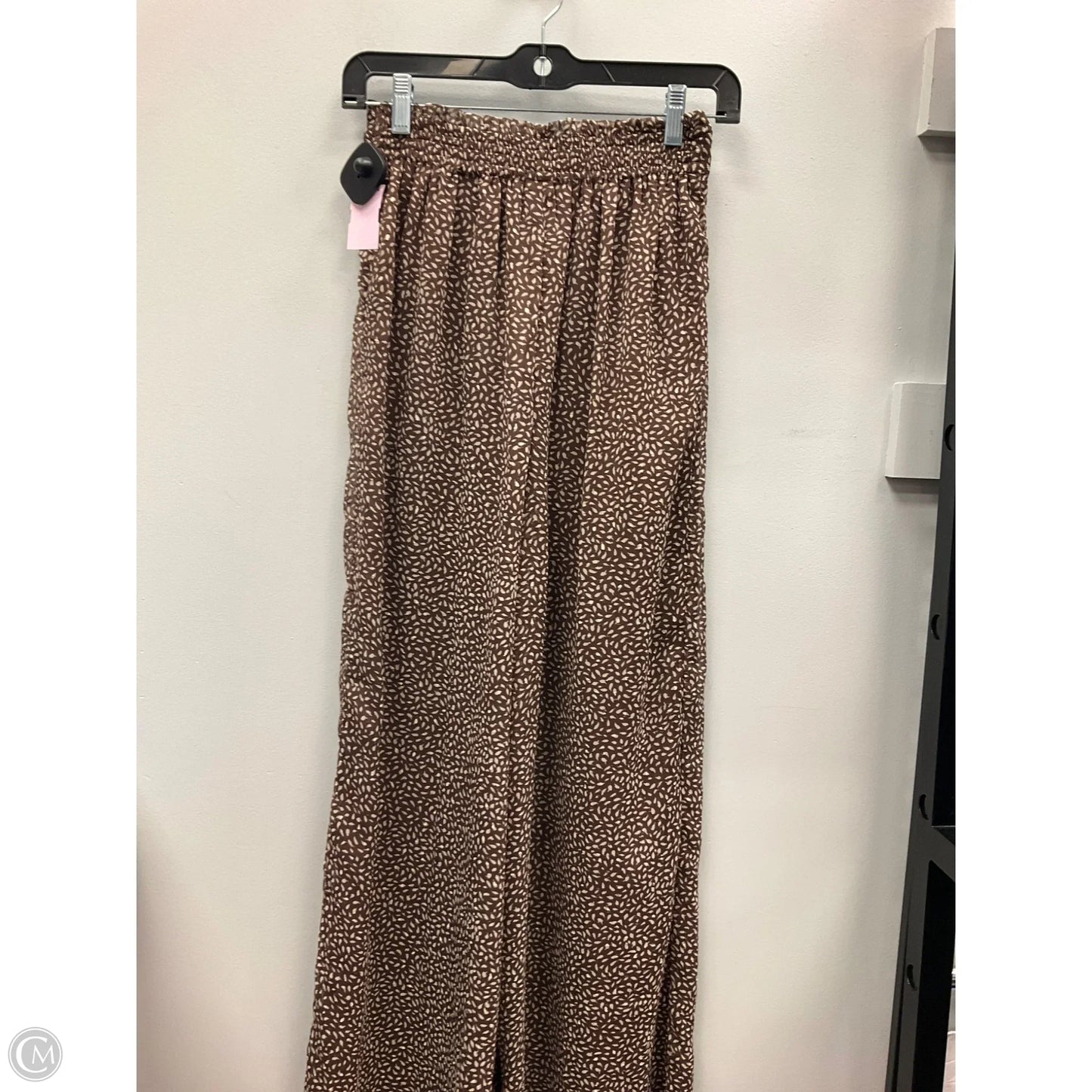 Pants Wide Leg By H&m In Brown & Cream, Size: 2