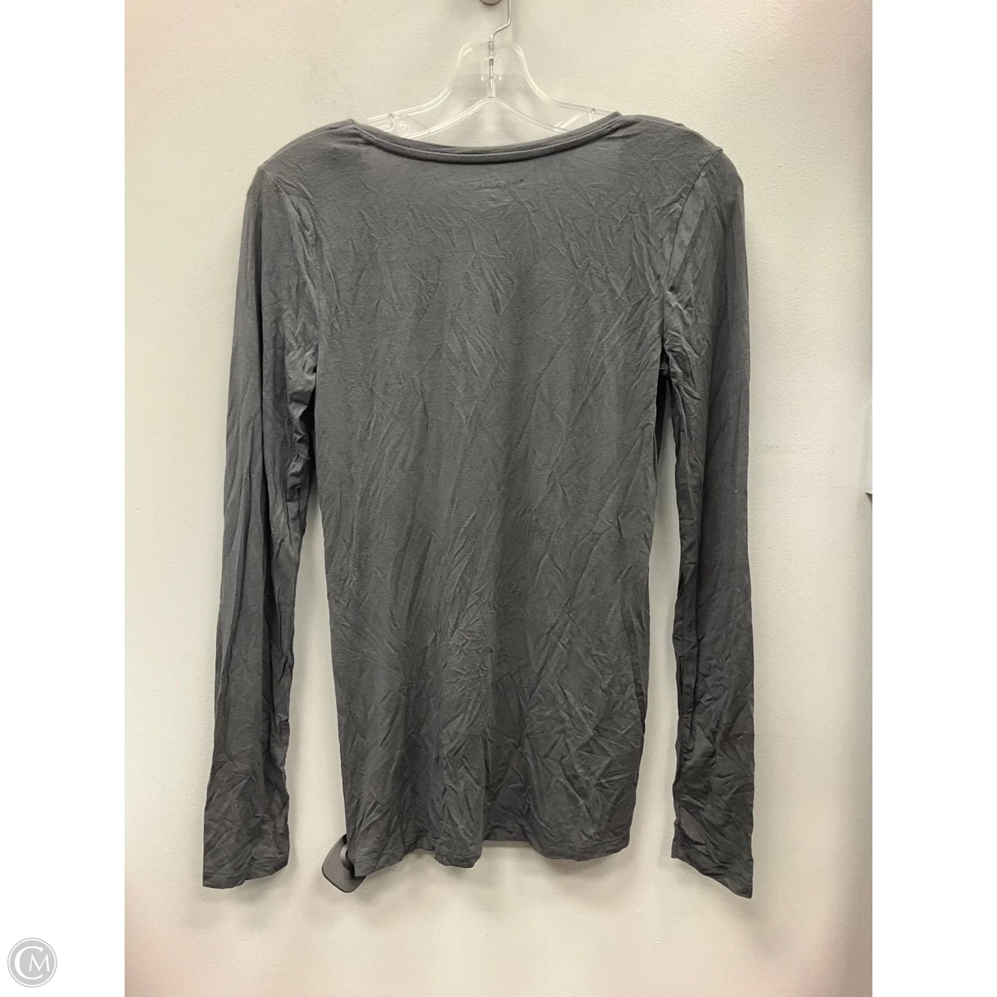Top Long Sleeve Basic By Ann Taylor In Grey, Size: S