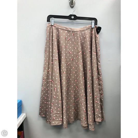 Skirt Midi By Eva Mendes In Polkadot Pattern, Size: 14