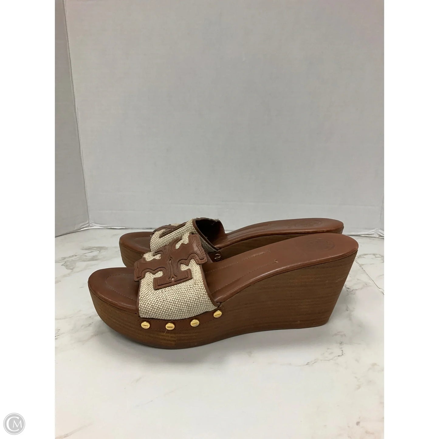 Sandals Designer By Tory Burch In Tan, Size: 9