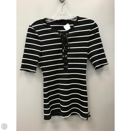 Top Short Sleeve By White House Black Market In Striped Pattern, Size: S