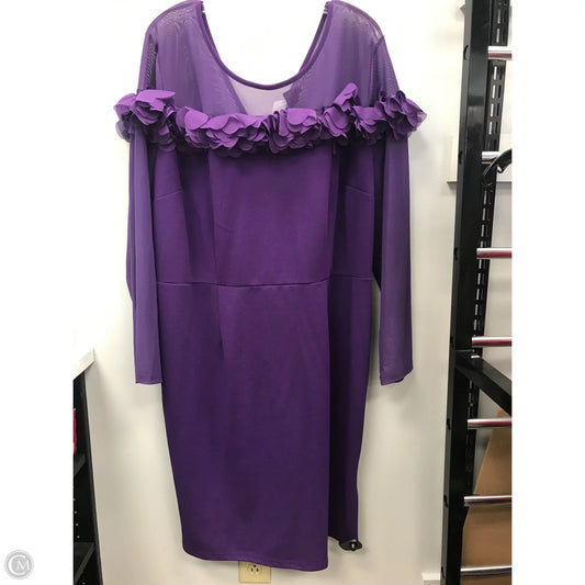 Dress Casual Short By Ashley Stewart In Purple, Size: 3x