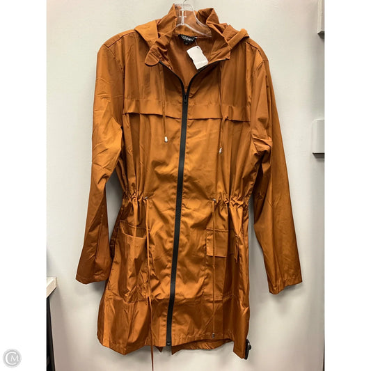 Coat Raincoat By Clothes Mentor In Copper, Size: M