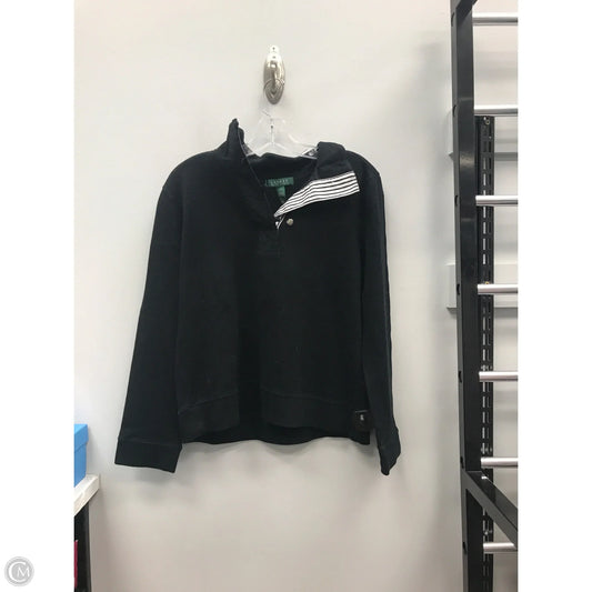 Top Long Sleeve By Lauren By Ralph Lauren In Black, Size: L