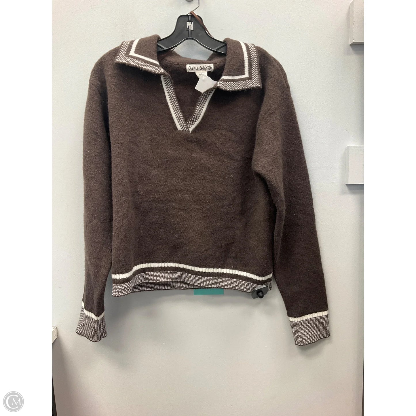 Sweater By Clothes Mentor In Brown, Size: L