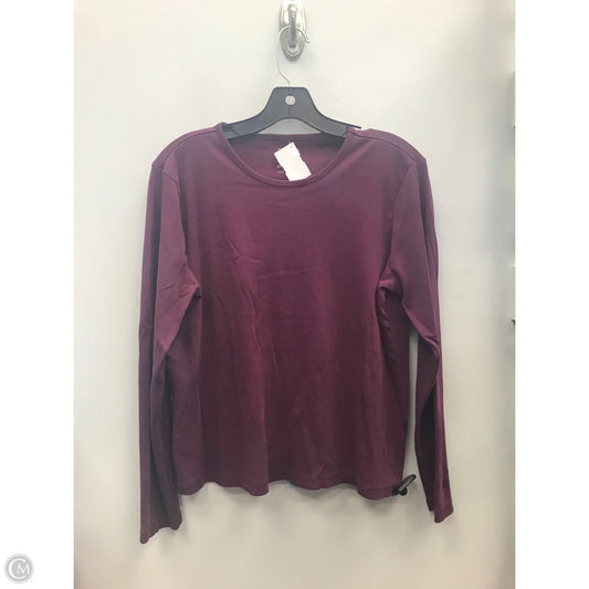 Top Long Sleeve Basic By L.l. Bean In Purple, Size: L