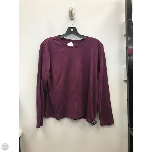 Top Long Sleeve Basic By L.l. Bean In Purple, Size: L