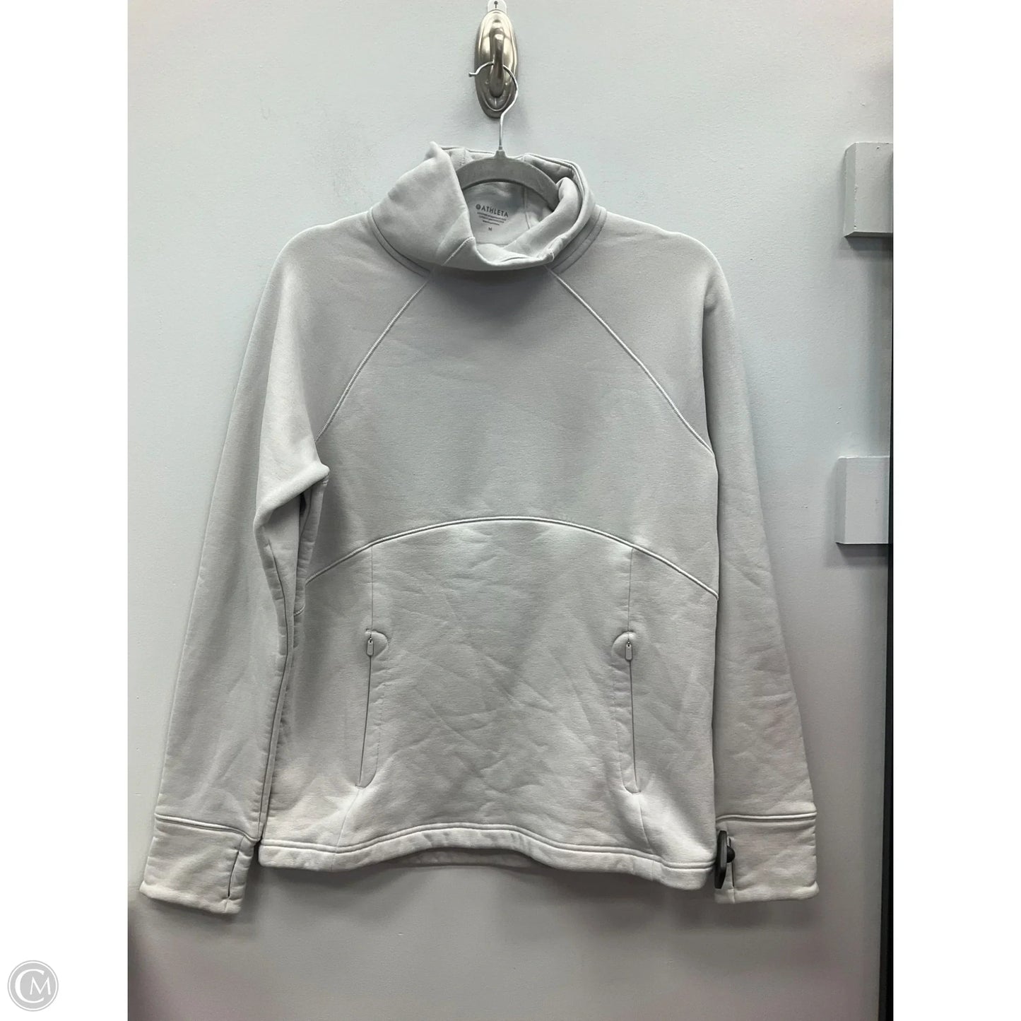 Sweatshirt Collar By Athleta In Grey, Size: M