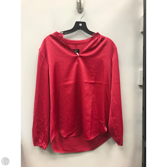 Top Long Sleeve By Jones New York In Pink, Size: M