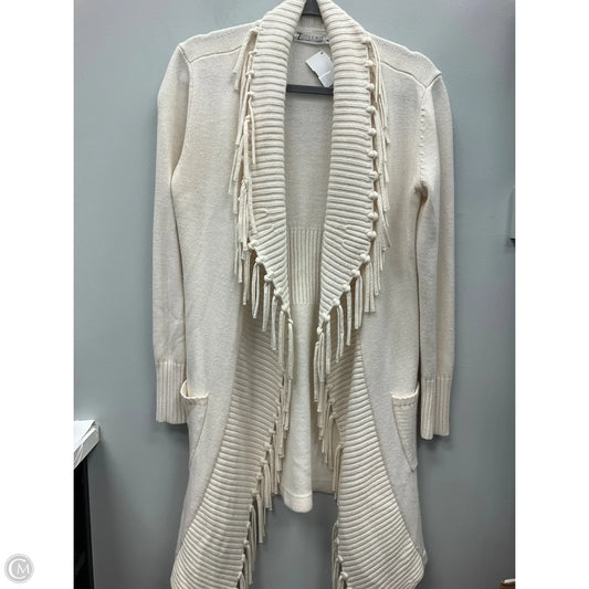 Sweater Cardigan By New York And Co In Cream, Size: M