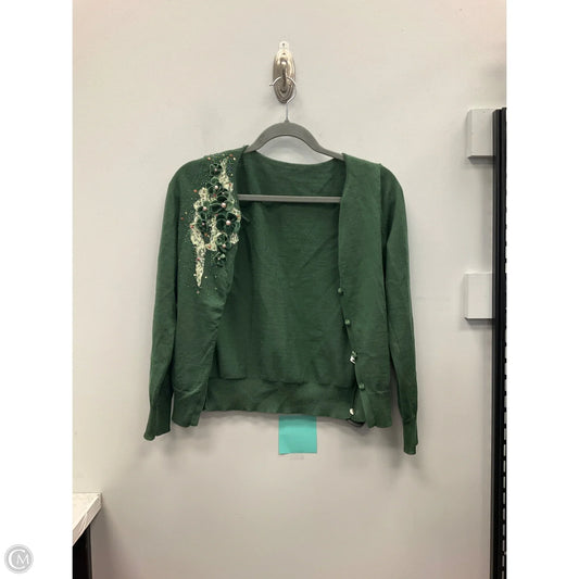 Sweater Cardigan By Clothes Mentor In Green, Size: 2