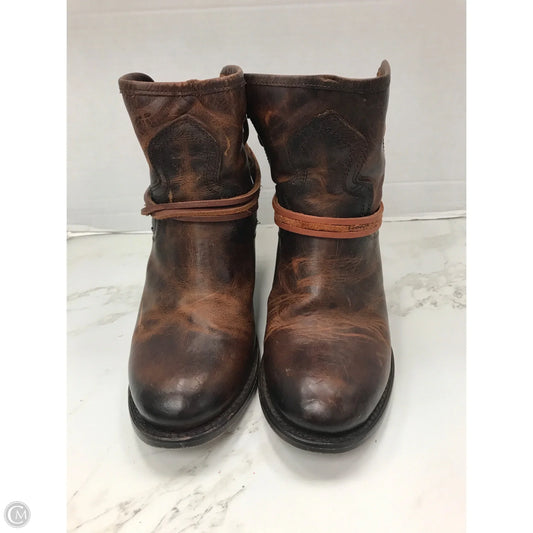 Boots Ankle Heels By Freebird In Brown, Size: 9