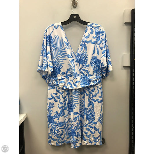 Dress Designer By Lilly Pulitzer In Blue & White, Size: Xxl