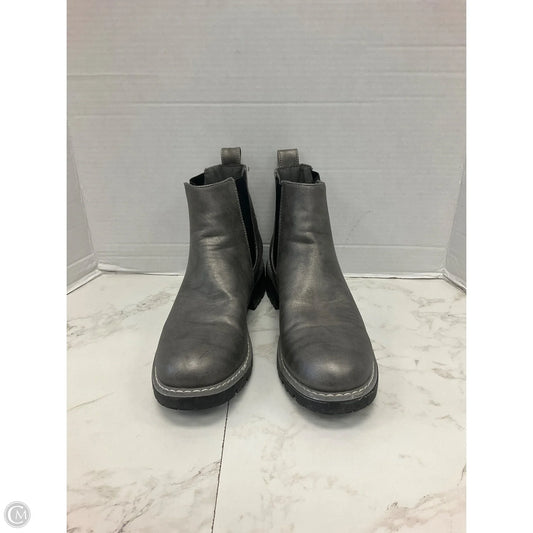Boots Ankle Flats By Seven 7 In Silver, Size: 11