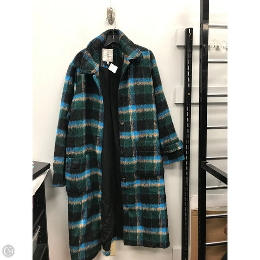Coat Peacoat By Free Assembly In Plaid Pattern, Size: M