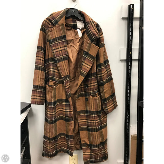 Coat Peacoat By Avec Les Filles In Plaid Pattern, Size: L