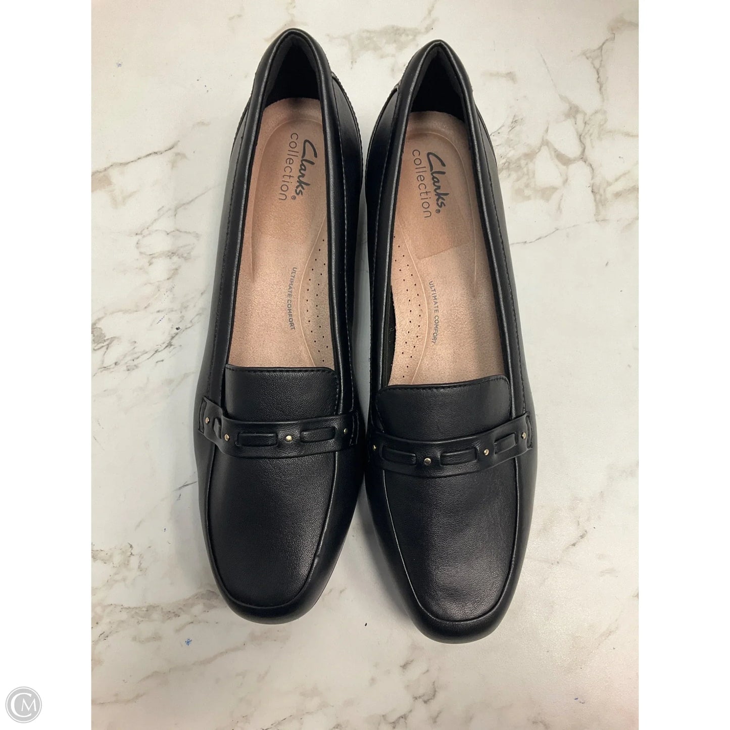 Shoes Flats By Clarks In Black, Size: 11