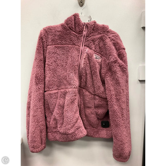 Jacket Faux Fur & Sherpa By Reebok In Maroon, Size: Xl