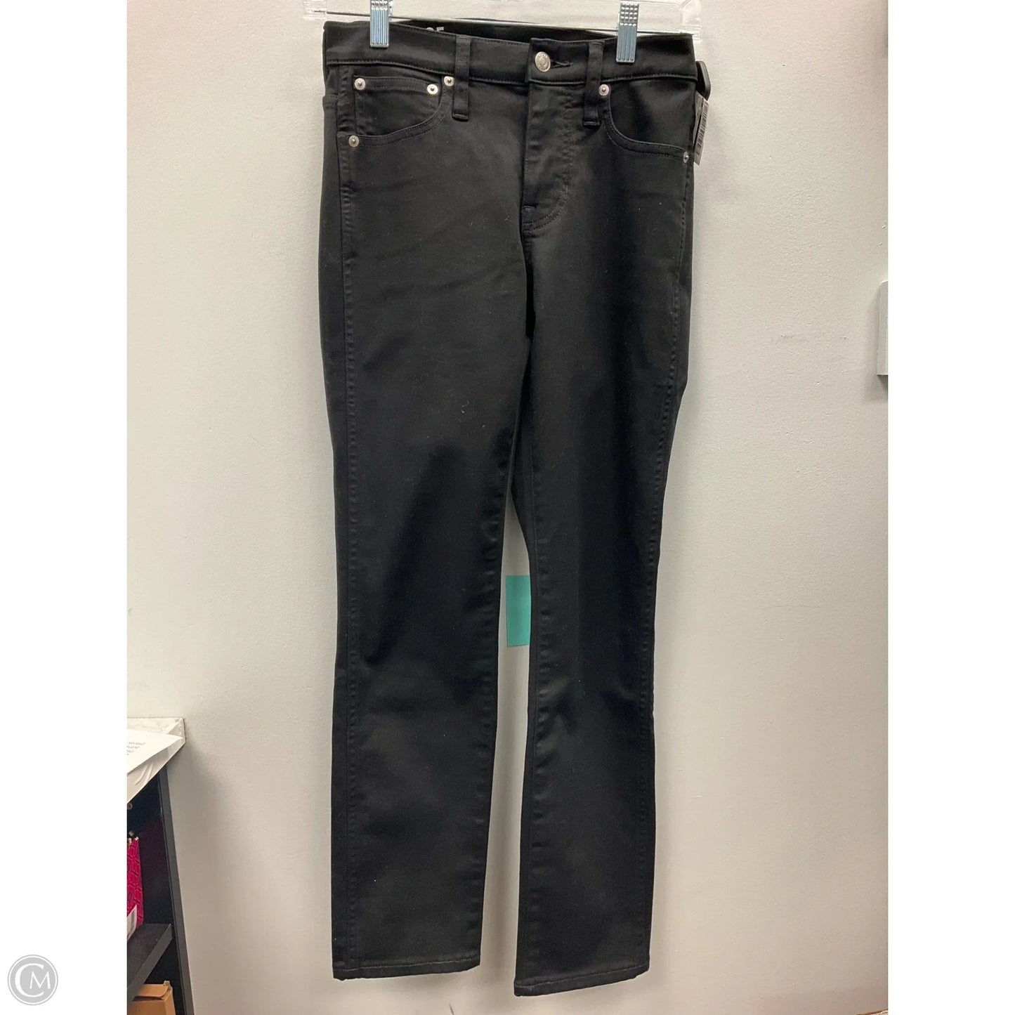 Jeans Skinny By J. Crew In Black Denim, Size: 0