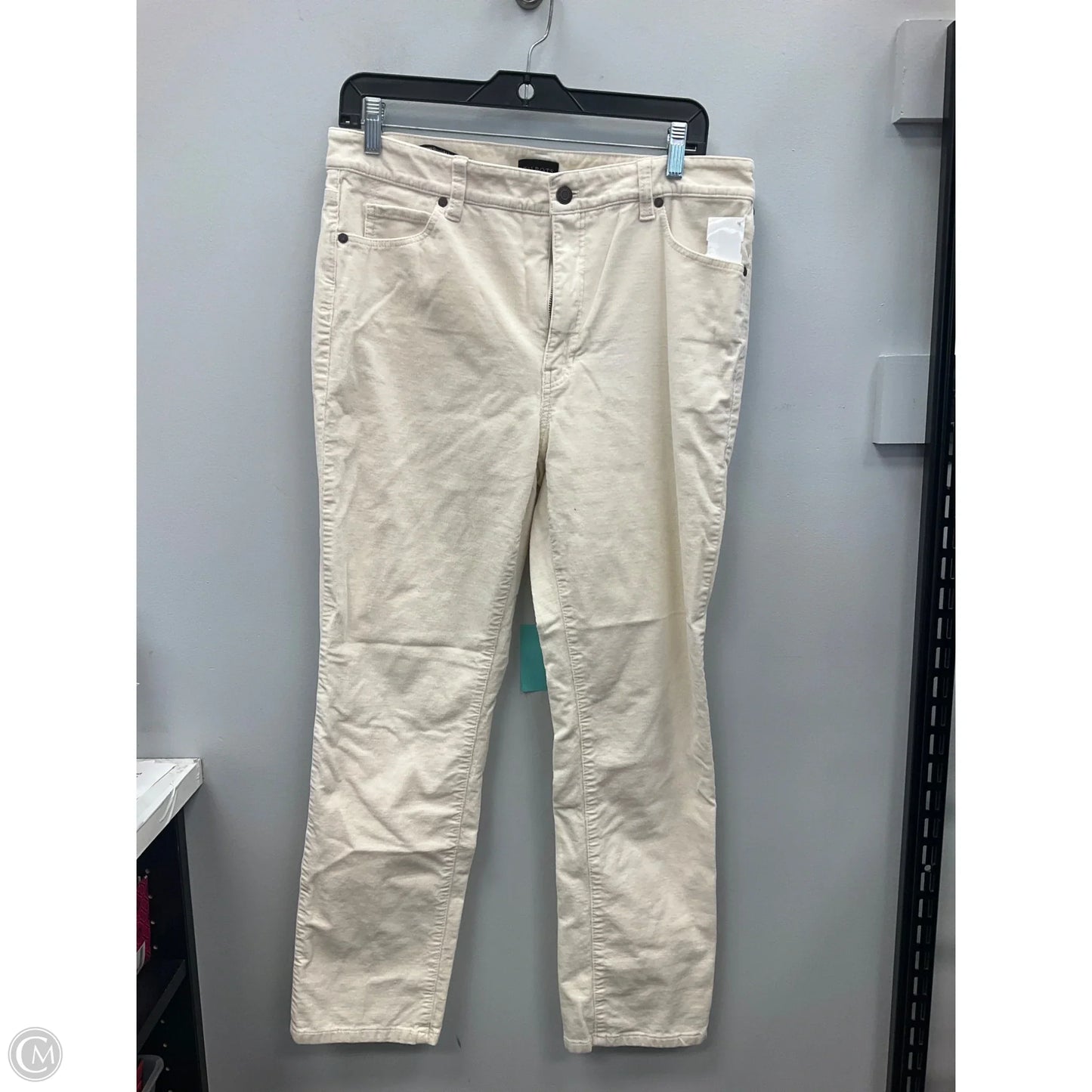 Pants Corduroy By Talbots In Cream, Size: 12p