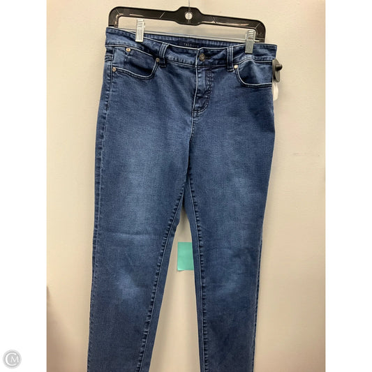 Jeans Skinny By Talbots In Blue Denim, Size: 8p