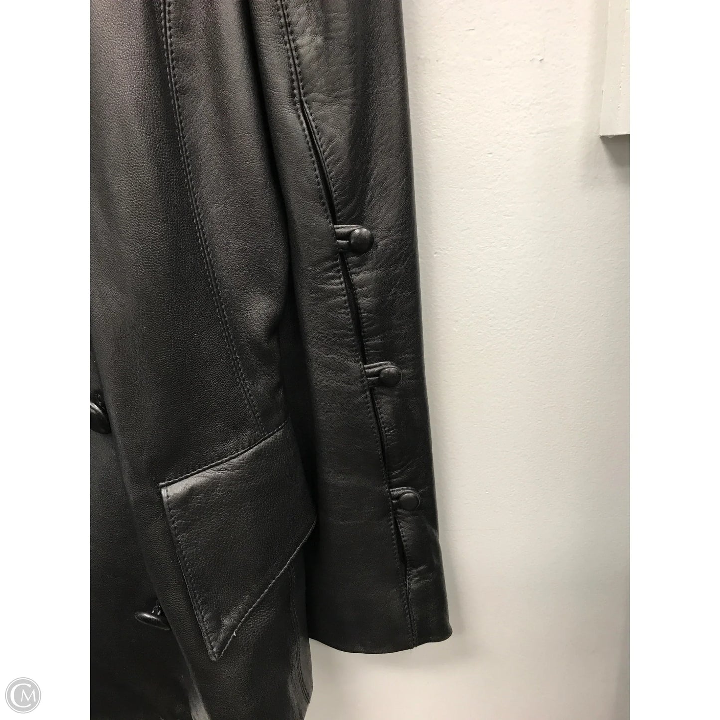 Jacket Leather By Cma In Black, Size: 8
