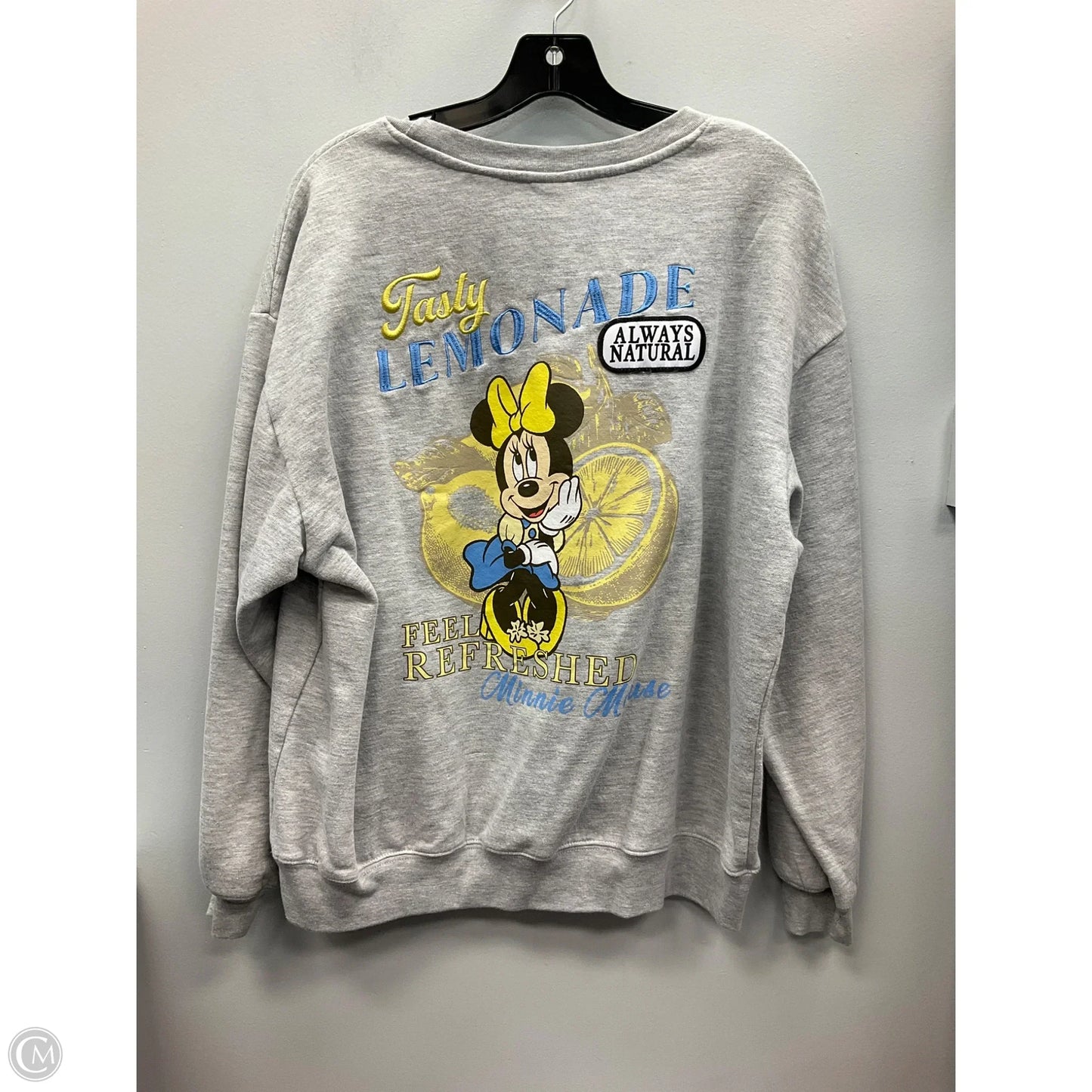 Sweatshirt Collar By Disney In Grey, Size: Xxl
