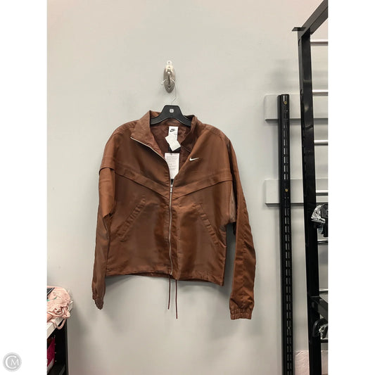 Athletic Jacket By Nike Apparel In Brown, Size: Xs