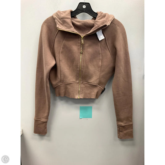 Athletic Sweatshirt Hoodie By Lululemon In Tan, Size: 4
