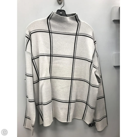Sweater By Tahari In Black & Grey, Size: Xl