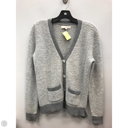 Sweater Cardigan By Loft In Grey, Size: Xs