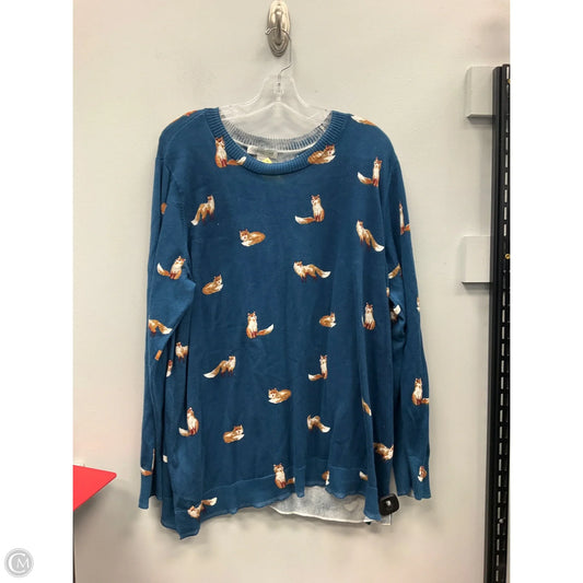 Top Long Sleeve By Coldwater Creek In Blue, Size: 2x