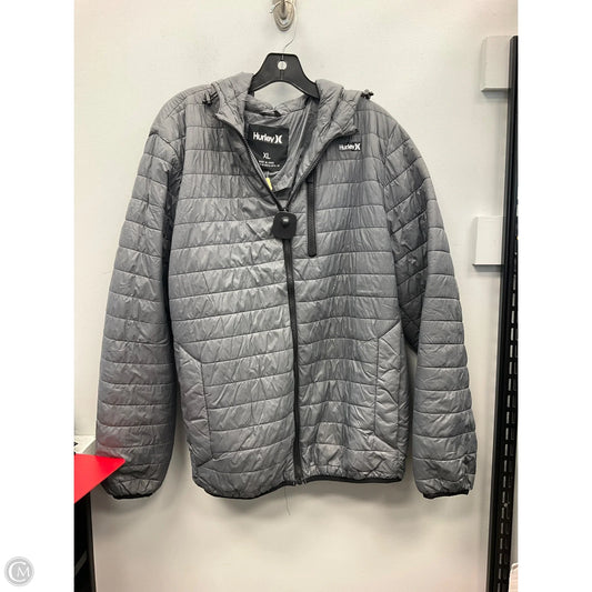 Jacket Puffer & Quilted By Hurley In Grey, Size: Xl