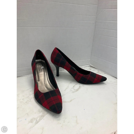 Shoes Heels Stiletto By Comfort Plus In Plaid Pattern, Size: 9.5