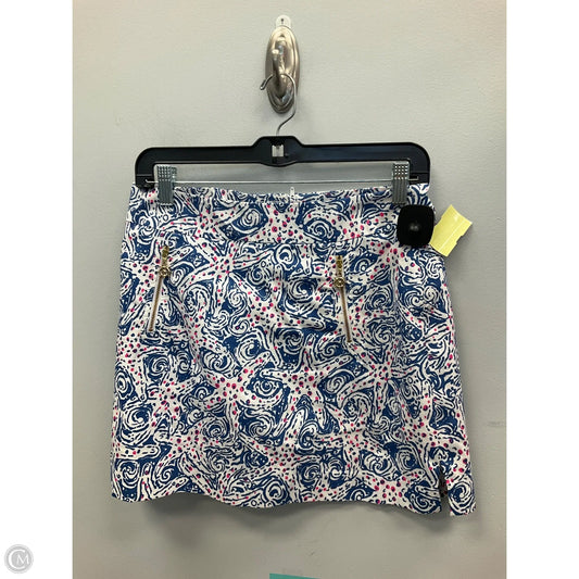 Skirt Designer By Lilly Pulitzer In Blue & White, Size: 4