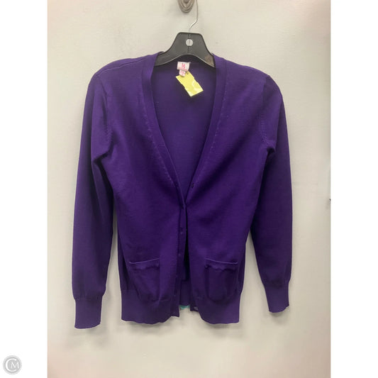 Cardigan By Isaac Mizrahi In Purple, Size: M