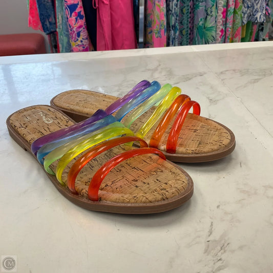 Sandals Flats By Mix No 6 In Multi-colored, Size: 6