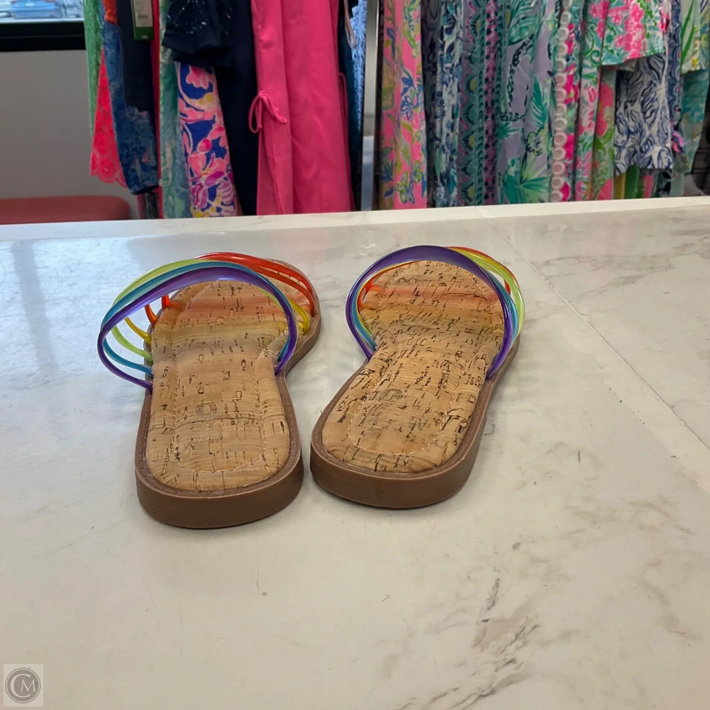 Sandals Flats By Mix No 6 In Multi-colored, Size: 6