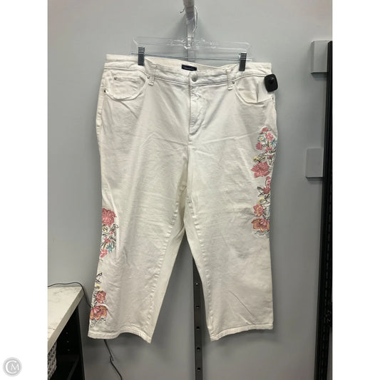 Jeans Cropped By Charter Club In Cream, Size: 20